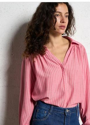 Яскрава сорочка блуза в смужку