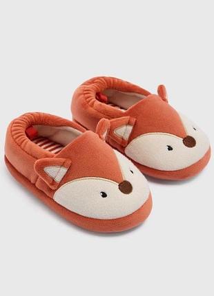 Теплые тапочки для девочки matalan великобритания тапки тапочки лисички