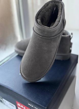 Уггі сірі жіночі натуральна замша бренд jack wills розмір 39,в коробці, чорна пʼятниця ціна 2600