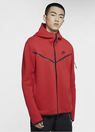 Оригінальне чоловіче худі nike nsw tech fleece hoodie full-zip red cu4489-657