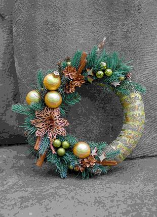 Рождественский венок новогодний венок на дверь
