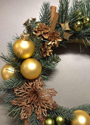 Рождественский венок новогодний венок на дверь