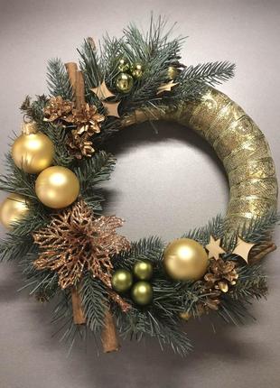Рождественский венок новогодний венок на дверь