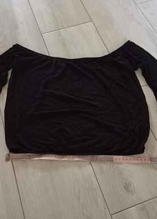 Женский черный топ asos с открытыми плечами (размер eu 36).