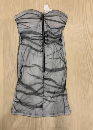 Сукня міні krazy з сіткою і відкритими плечима1 фото