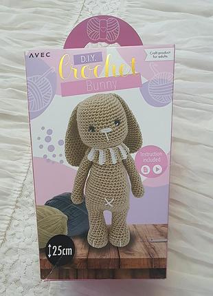 Набір для в'язання гачком,  "сделай сам: кролик" (d.i.y. crochet bunny) от бренда avec.