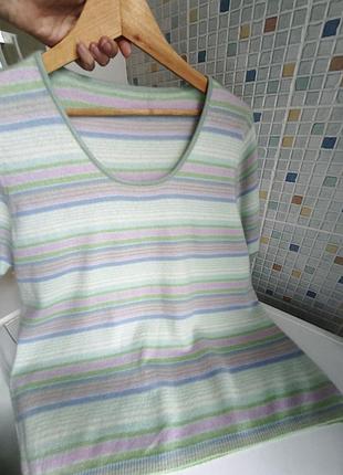 Кашемировый свитер с коротким рукавом cachemire cashmere.