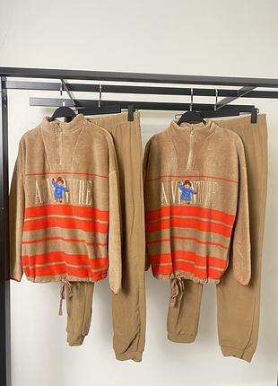 Флісова жіноча  піжама  з ведмедиком  паддінгтон.