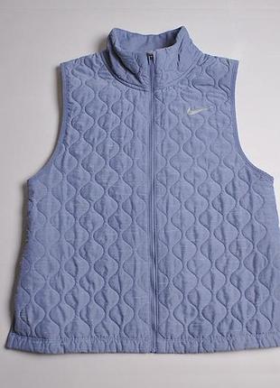 Женская беговая утепленная жилетка безрукавка nike running aerolayer vest - s