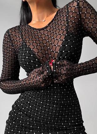 Платье сукня сетка дайвинг