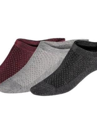 Низькі шкарпетки з силіконом на п'яті, набір з 3 шт, розмір 35-38 і 39-42