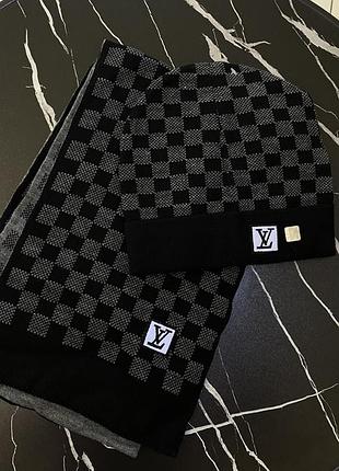 Комплект унісекс шапка та шарф у стилі  louis vuitton