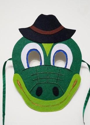 Карнавальная маска из фетра крокодил гена — цена 180 грн в каталоге  Карнавальные ✓ Купить товары для детей по доступной цене на Шафе | Украина  #52452837