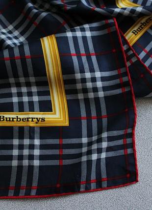 Вінтажна шовкова хустинка-шаль burberrys у впізнаваному дизайні made in italy