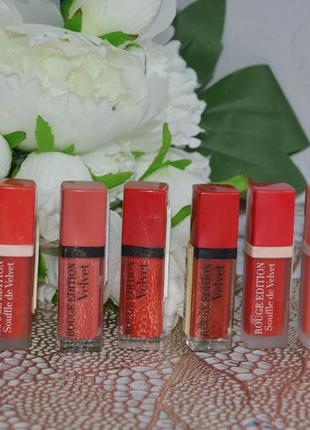 Фірмова рідка матова помада bourjois rouge edition velvet lipstick сток1 фото