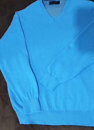 Небесно голубой свитерик 100% коттон