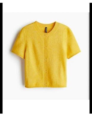 Новий короткий кардиган h&amp;m кардиган на гудзиках короткий рукав вовна