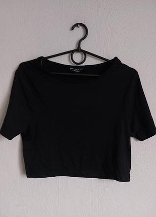 Базовый черный топ футболка