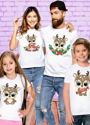 Фп006398	футболки push it фэмили лук family look для всей семьи "олени: новый год"