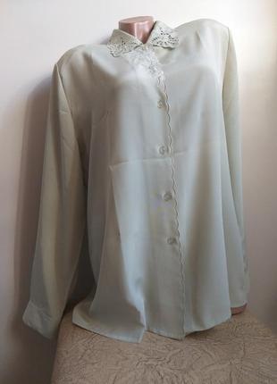 Блуза. женская рубашка. цвет пыльный салатовый, мятный, фисташковый.1 фото