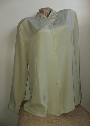 Блуза. женская рубашка. цвет пыльный салатовый, мятный, фисташковый.2 фото