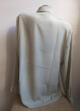 Блуза. женская рубашка. цвет пыльный салатовый, мятный, фисташковый.3 фото