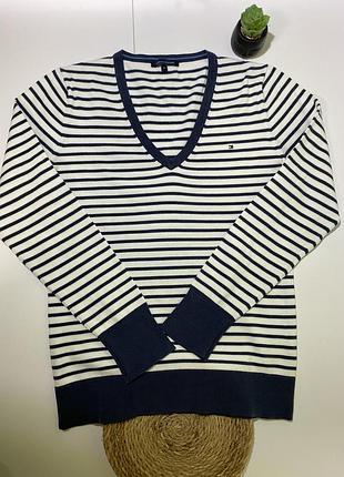 Светр, джемпер tommy hilfiger в смужку розмір м