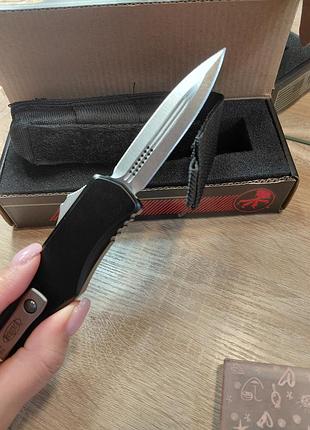 Нож microtech hera ll dagger d2 stonewash 3