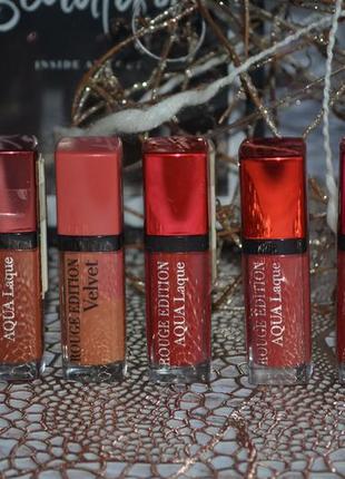 Фирменная жидкая помада для губ bourjois rouge edition aqua laque сток1 фото