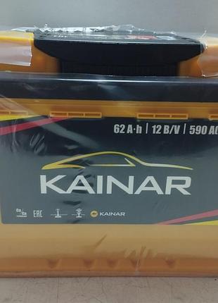Kainar аккумулятор 62ah-12v 590a l (левый+)