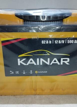 Kainar аккумулятор 62ah-12v 590a r (правый+ евро)