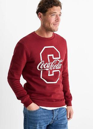 Реглан мужской бордовый coca-cola бренд c &amp; a 20106/2224009*21