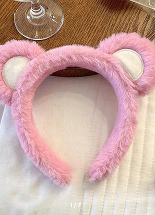 Уши ушки плюшевая повязка на голову с милым медведем, ушками hariy, обруч для волос, женский обруч для мытья