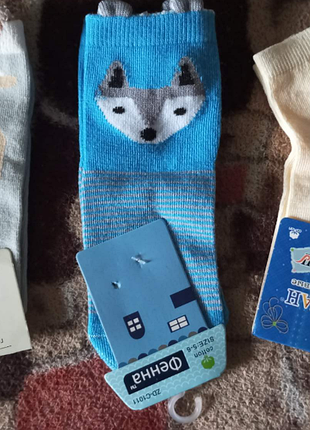 Носки носки новые 3 пары размер 5-6-7 3-5 лет