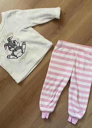 Тепла флісова піжама disney для дівчаток 2-3 років.