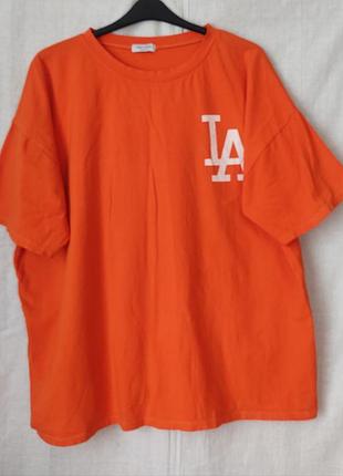 Футболка коттоновая оверсайз из италии раз. 54-56