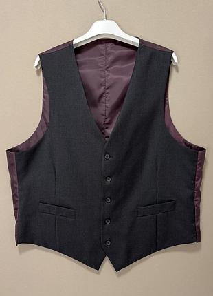 M&amp;s жилет - 3xl • 58 - черный - 02283 357 - мужская классическая жилетка костюмная же58