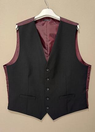 M&amp;s жилет - 3xl • 58 - черный - 07065040 - мужская классическая жилетка костюмная же58
