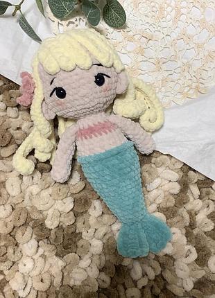 Русалонька вʼязана плюшева