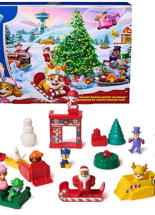 Адвент-календарь paw patrol зимние щенки 2025 оригинал щенячий патруль