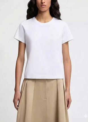 Moncler оригінал біла футболка белая футболка