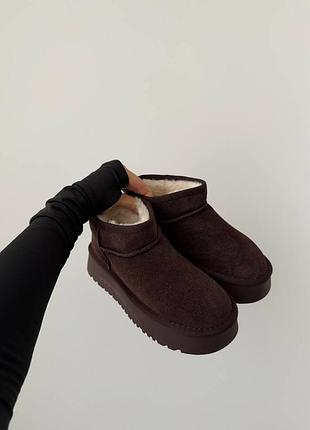 Женские угги шоколадные