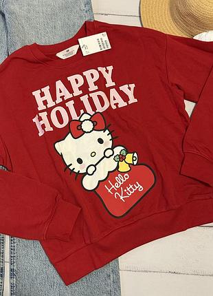 Новорічний світшот h&m hello kitty кофта байка