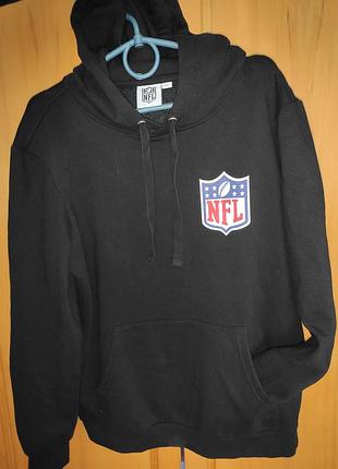 Стильная фирменная сток кофта батник толстовка пайта с логотипом nfl.л