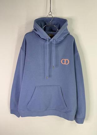 Christian dior "cd icon" hooded sweatshirt light blue xl size худі
