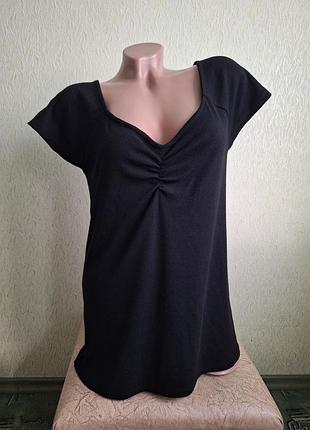 Футболка в дрібний рубчик. туніка. топ.