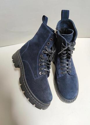 Ботинки из натуральной замши премиум качества. ручная работа.