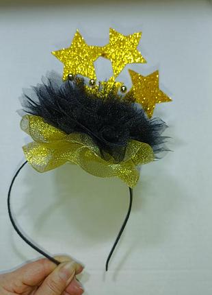 Обруч звездочка золотистая к карнавальному костюму новогодняя ночь звезда
