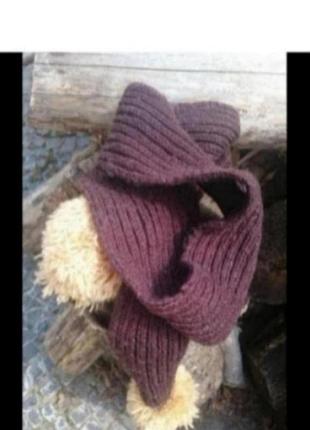 Шарф з помпонамм вінтаж