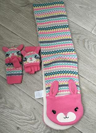 Набор шарф перчатки